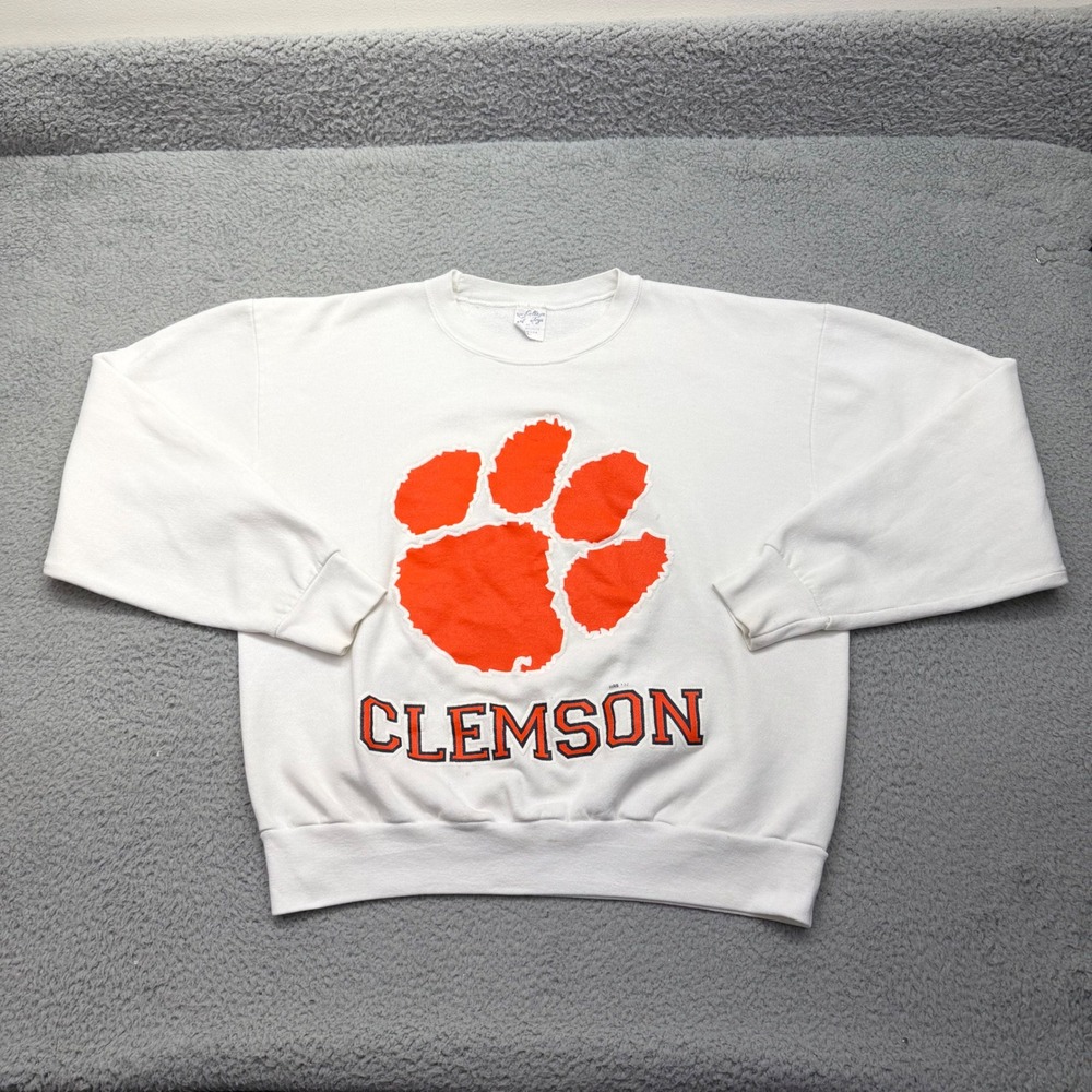 Rah-Rah College Jogs Adult Large Clemson‎ Tigers Paw Logo Crewneck Sweatshirt